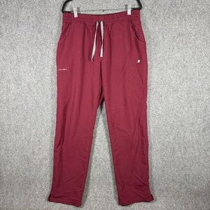 FIGS Yola Scrub Pants Maroon Burgundy Womens Size XL Tall #1942